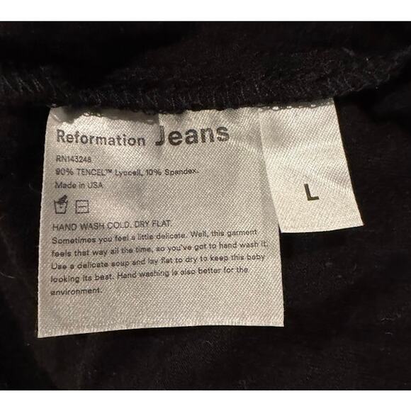 REFORMATION Ari Button Front Stretch Tencel Lyocell Dress Size Large - Picture 7 of 7